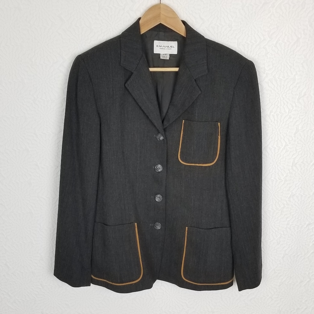 💃Emanuel Ungaro Speckled Grey Vintage Blazer 6